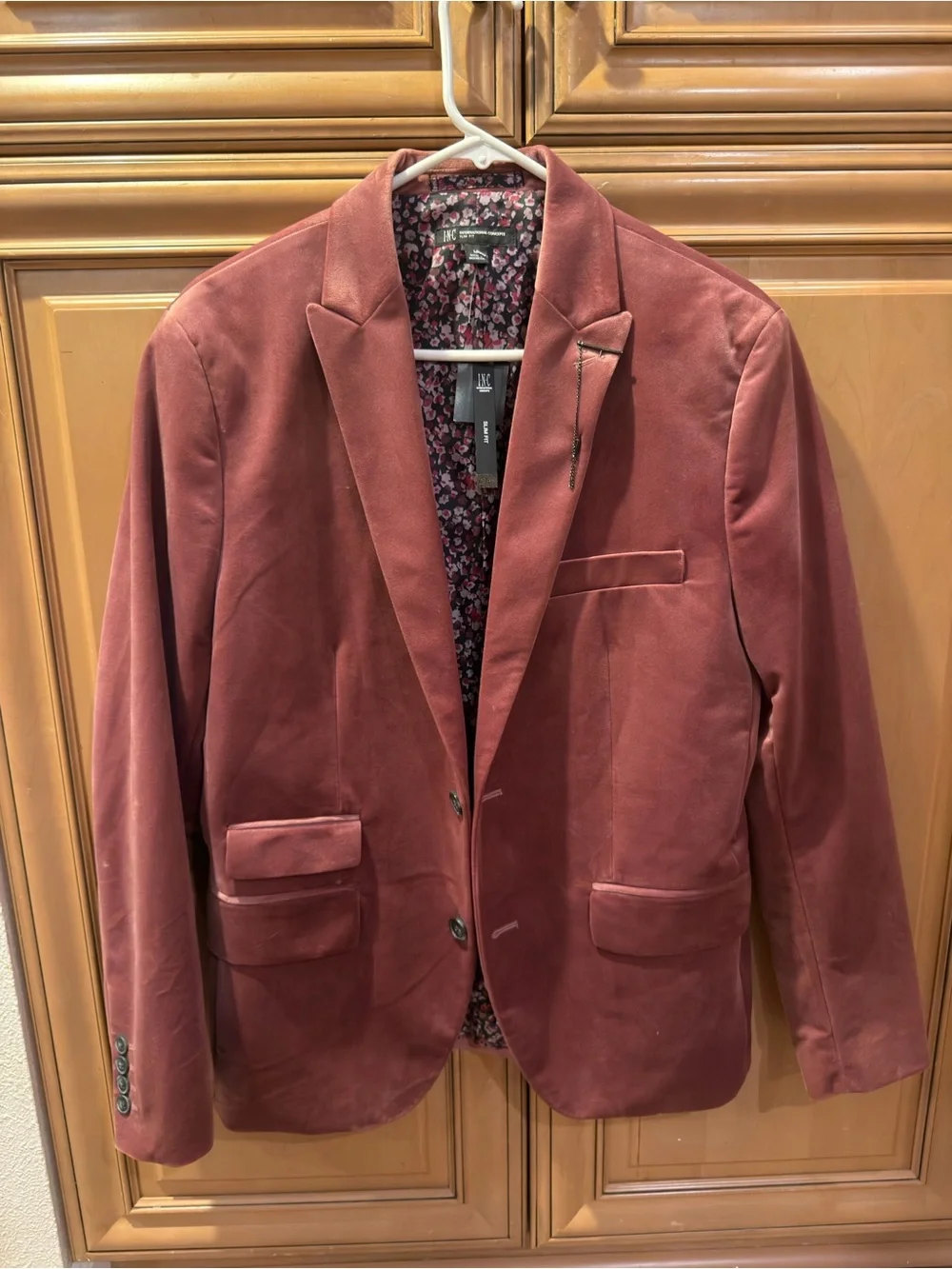 INC International Concepts Velvet Blazer NWT & Matching Pants Set